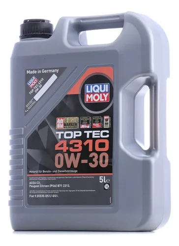 Aceite Liqui Moly Top Tec 4310 0W30 5 l Sintético · código 2362