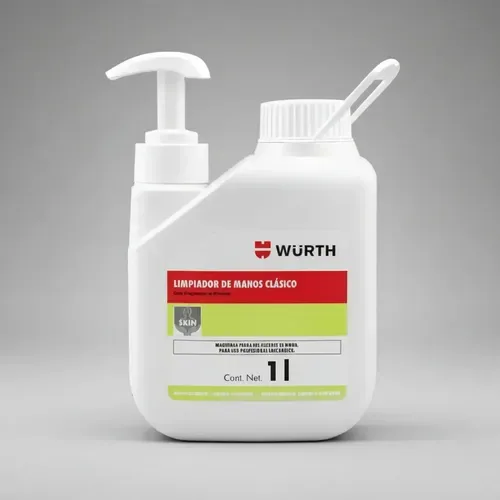 Limpiador de manos Würth clásico 1 l con dosificador · código 089390015